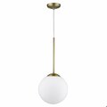 Homeroots 22.75 x 10 x 10 in. Solea 1-Light Antique Brass Pendant 398283